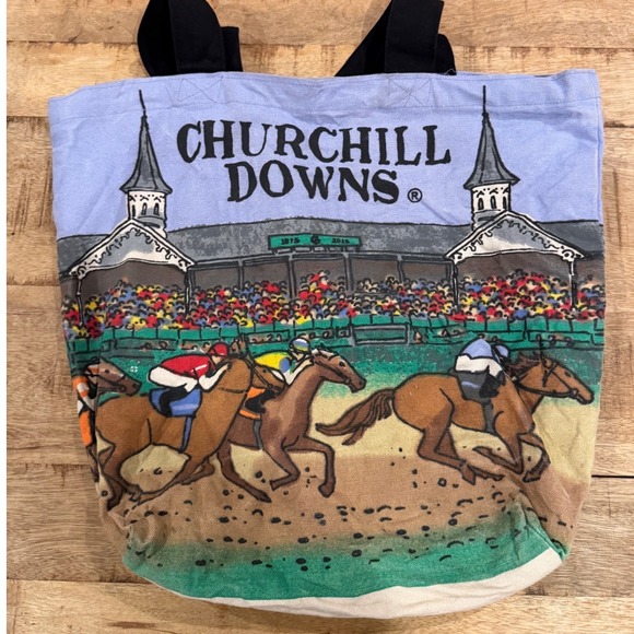 Churchill Downs Handbags - Churchill Downs Horse Racing Canvas Tote Bag from Kentucky Derby